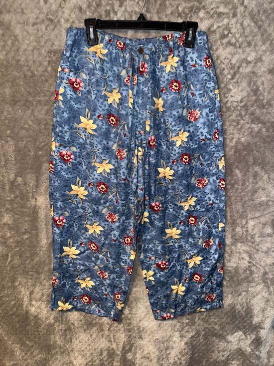 Island Traders Pants - Island Traders Floral Rayon Drawstring Pants Size M